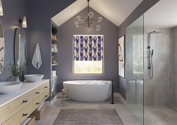 Bold Stags, Berry - Roller Blind - Image 8